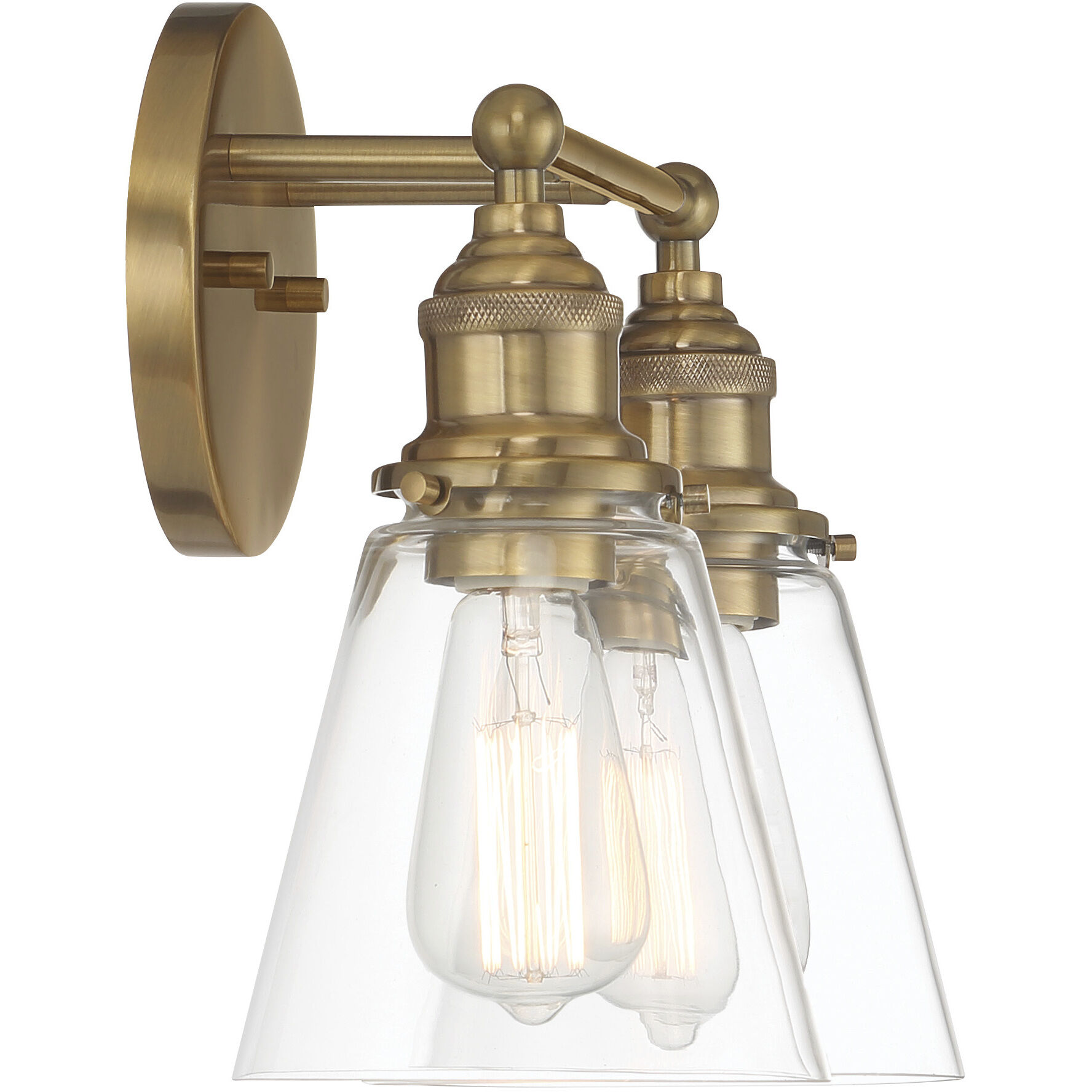 Barwell 2 Light 15 inch Oxidized Aged Brass Bath Vanity Light Wall Light