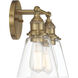 Barwell 2 Light 15 inch Oxidized Aged Brass Bath Vanity Light Wall Light