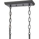 Ellisville 6 Light 34 inch Matte Black Linear Chandelier Ceiling Light