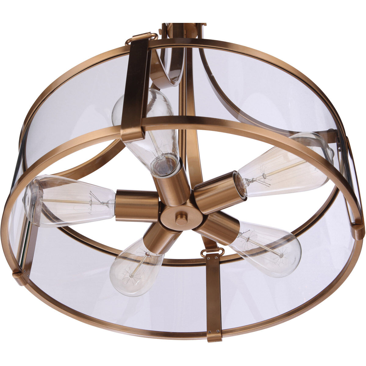 Elliot 5 Light 16 inch Satin Brass Pendant Ceiling Light