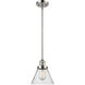 Franklin Restoration Cone LED 8 inch Polished Nickel Mini Pendant Ceiling Light in Seedy, Franklin Restoration