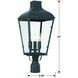 Dumont 3 Light 23 inch Graphite Outdoor Post