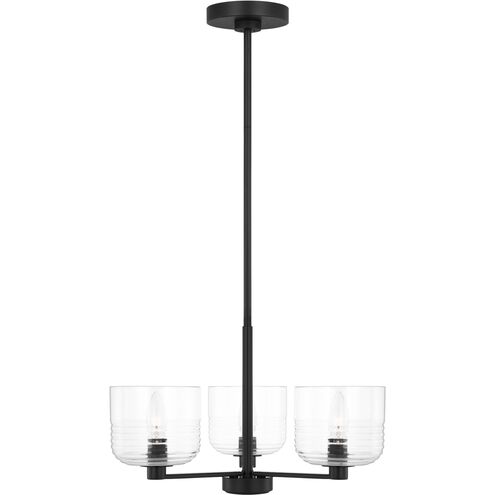 Drew & Jonathan Lochdale 3 Light 17.88 inch Midnight Black Chandelier Ceiling Light, Small