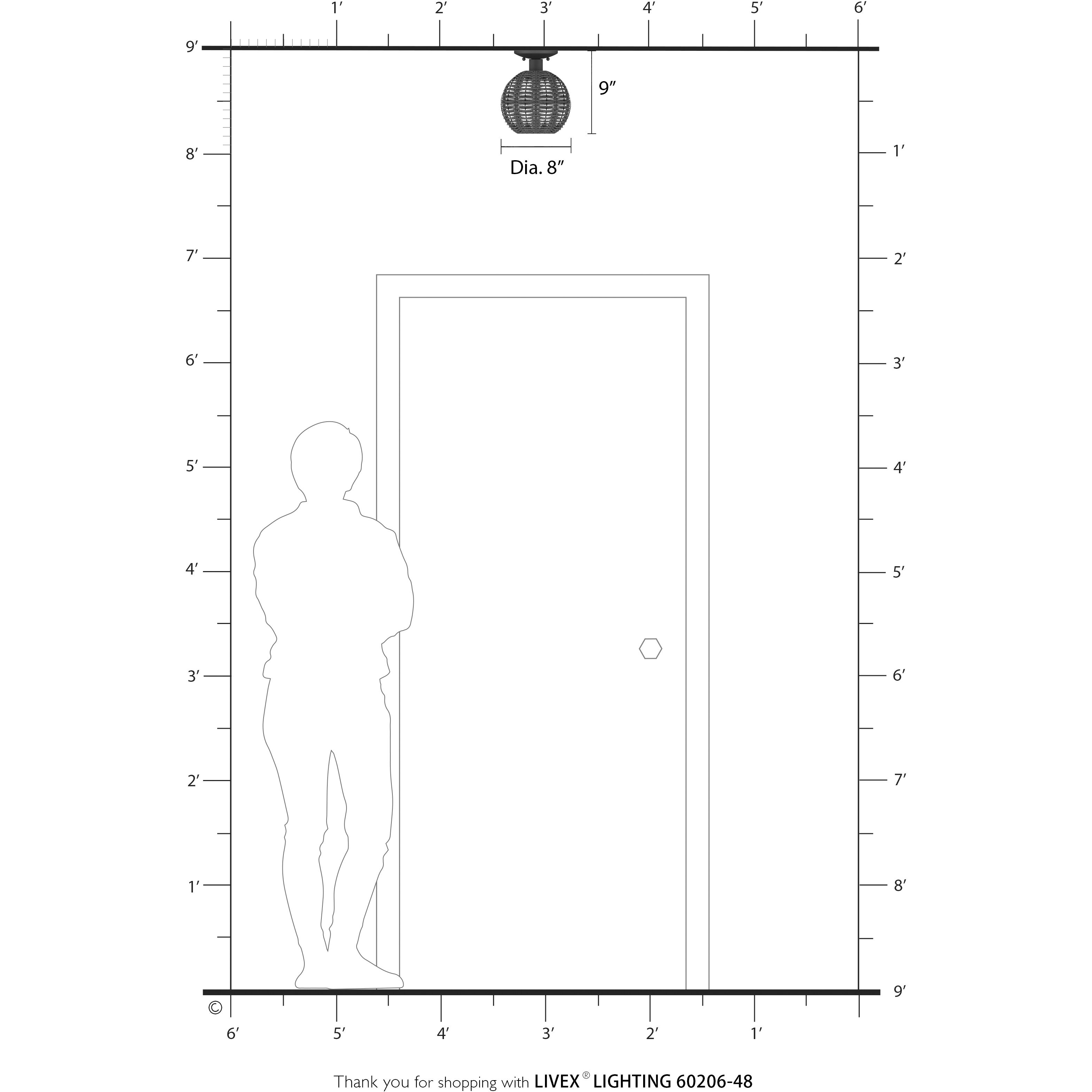 Summervine 1 Light 8 inch Antique Gold Leaf Semi Flush Mount Ceiling Light, Small