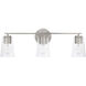 Portman 3 Light 25 inch Brushed Nickel Vanity Light Wall Light