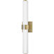 Aiden LED 23 inch Lacquered Brass Vanity Light Wall Light, Vertical