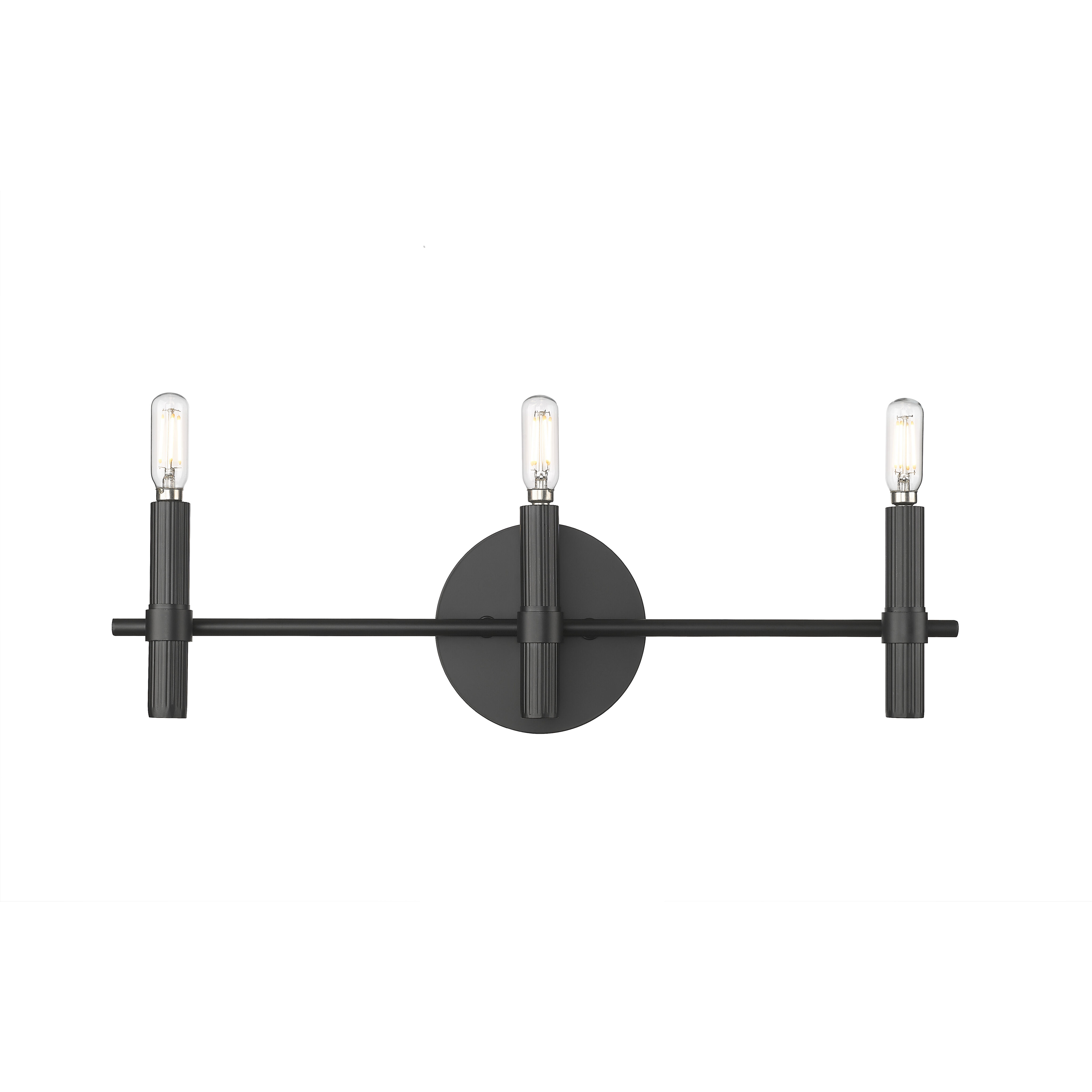 Skyva 3 Light 22 inch Matte Black Bathroom Vanity Light Wall Light