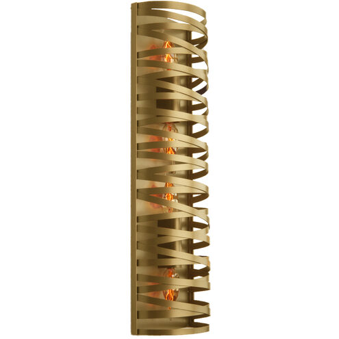 Tempest 4 Light 7.5 inch Gilded Brass Cover Sconce Wall Light in Exposed Bulb