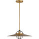 Newburie 1 Light 17 inch Legacy Brass and Dark Matte Black Pendant Ceiling Light