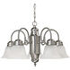 Booker 5 Light 21 inch Matte Nickel Chandelier Ceiling Light