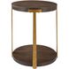 Palisade 24 X 19 inch Coffee and Antique Gold Side Table