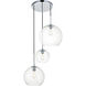 Baxter 3 Light 21 inch Chrome Pendant Ceiling Light