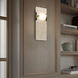 Okemo LED 4 inch Beige Travertine and Aged Brass ADA Wall Sconce Wall Light