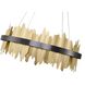 FT Series LED 23.6 inch Black and Brass Chandelier Ceiling Light