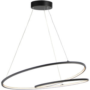 Cycle LED 31.5 inch Black Single Pendant Ceiling Light