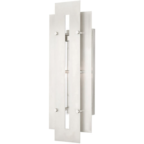 Utrecht 1 Light 22 inch Brushed Nickel Accents Outdoor Wall Lantern