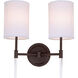 Hudson 2 Light 14 inch Oil Rubbed Bronze Wall Sconce Wall Light