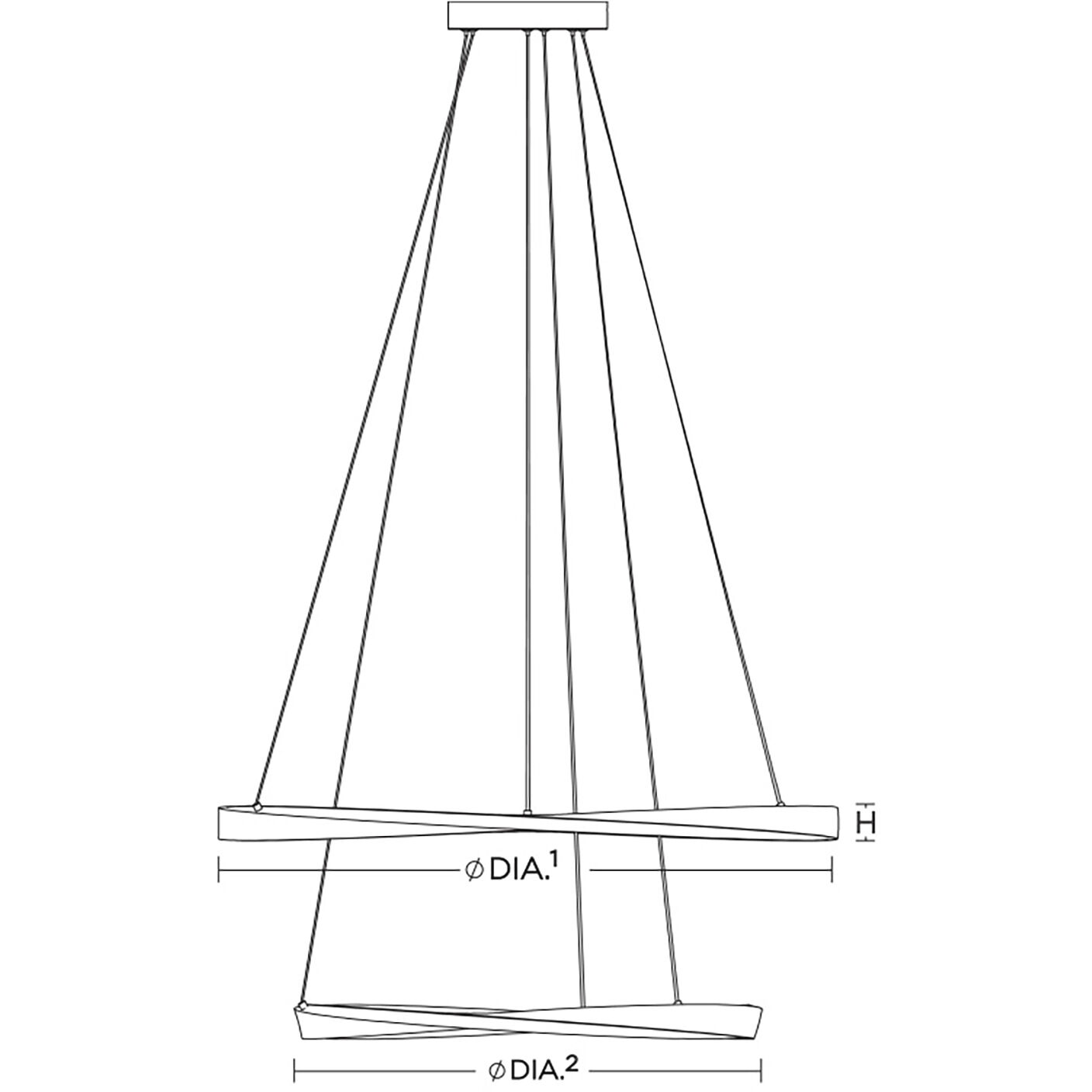 Oberon LED 40 inch Satin Nickel Pendant Ceiling Light