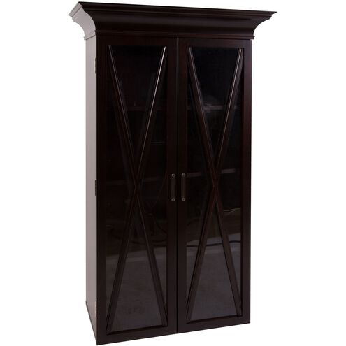 Exeter Dark Brown Bookcase, Upper Vitrin