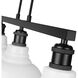 Yep Carver Island Light Ceiling Light in Matte Black, Vintage Milk Glass