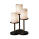 Candlearia 16 inch 27 watt Dark Bronze Table Lamp Portable Light in 2100 Lm LED, Amber (CandleAria), Cylinder with Melted Rim