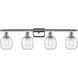 Ballston Belfast LED 36 inch Polished Chrome Bath Vanity Light Wall Light in Deco Swirl Glass