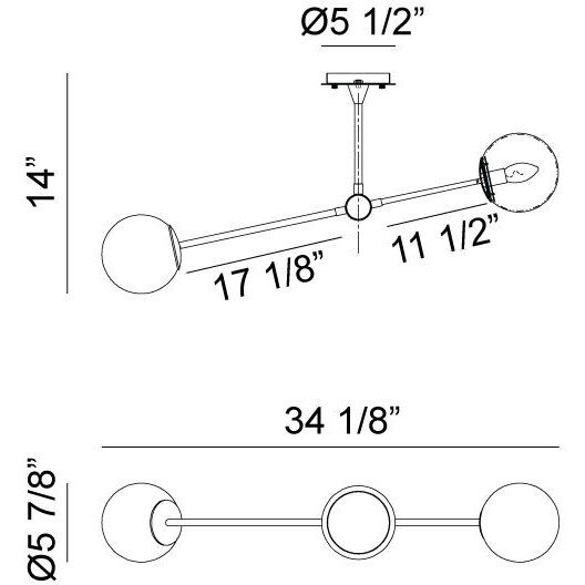 Cosmic 2 Light 5.88 inch Aged Gold Brass Pendant Ceiling Light in Aged Gold Brass and Opal Glass