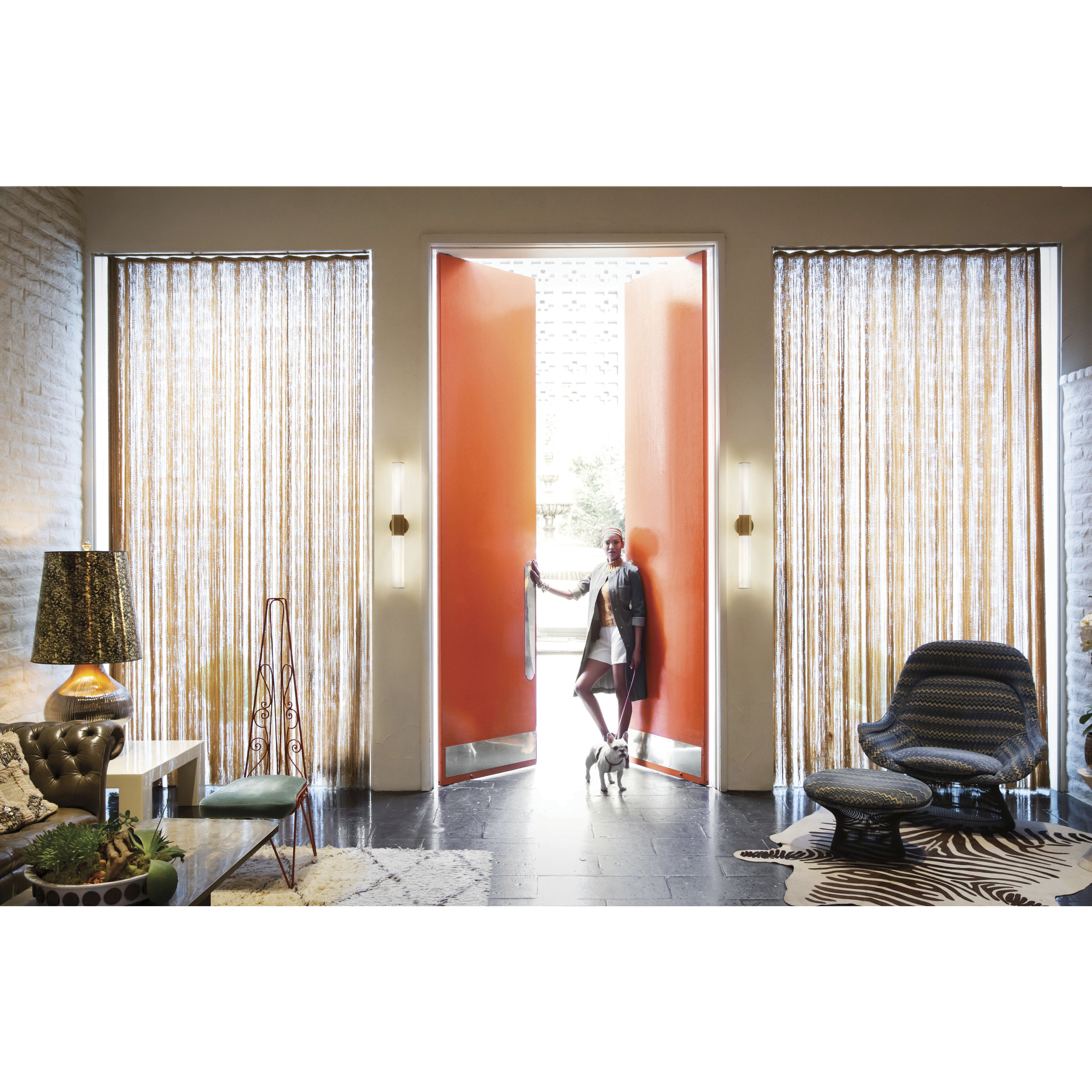 Facet LED 32 inch Heritage Brass Vanity Light Wall Light, Vertical