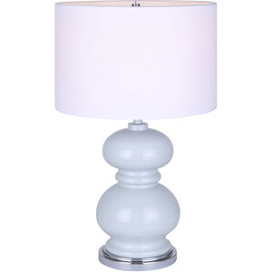 Biely 22.75 inch 100.00 watt Light Blue Table Lamp Portable Light