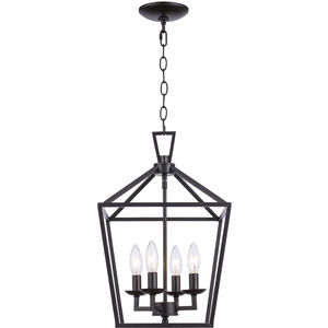 Lacey 4 Light 12 inch Rubbed Oil Bronze Pendant Ceiling Light