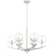 Spyglass 6 Light 28 inch Satin Platinum Chandelier Ceiling Light