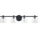 Valentina 4 Light 30 inch Matte Black Vanity Light Wall Light