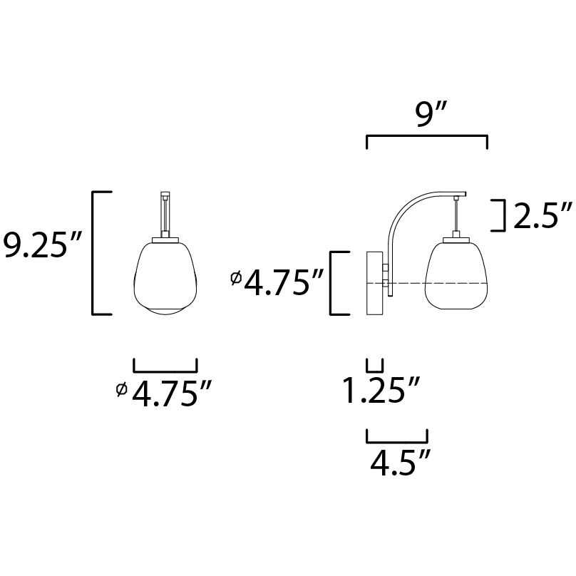 Soji LED 4.75 inch Black and Gold Wall Sconce Wall Light