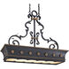 Montparnasse 12 Light 46.5 inch French Coal with Gold Leaf Island Light Ceiling Light