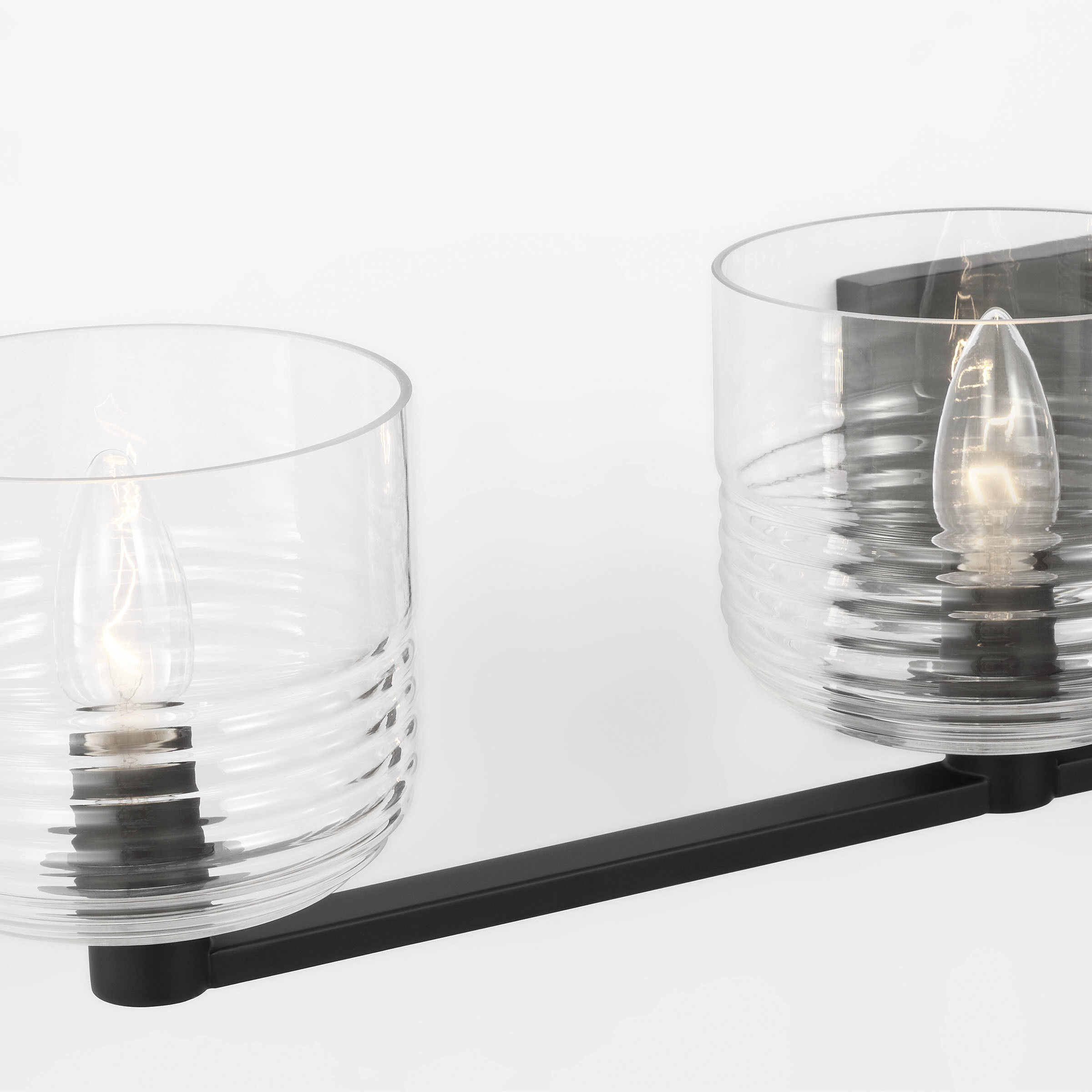 Drew & Jonathan Lochdale 4 Light 33.63 inch Midnight Black Vanity Light Wall Light, Large