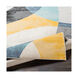 City 87 X 63 inch Aqua/Light Gray/Mustard/Beige/Khaki/Taupe/Black Rugs in 5 x 8, Rectangle