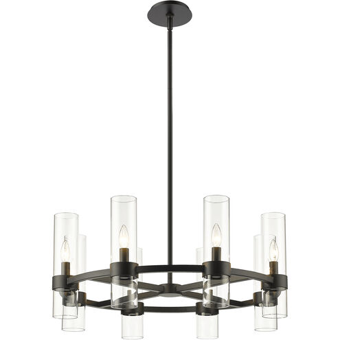 Datus 8 Light 32 inch Matte Black Chandelier Ceiling Light