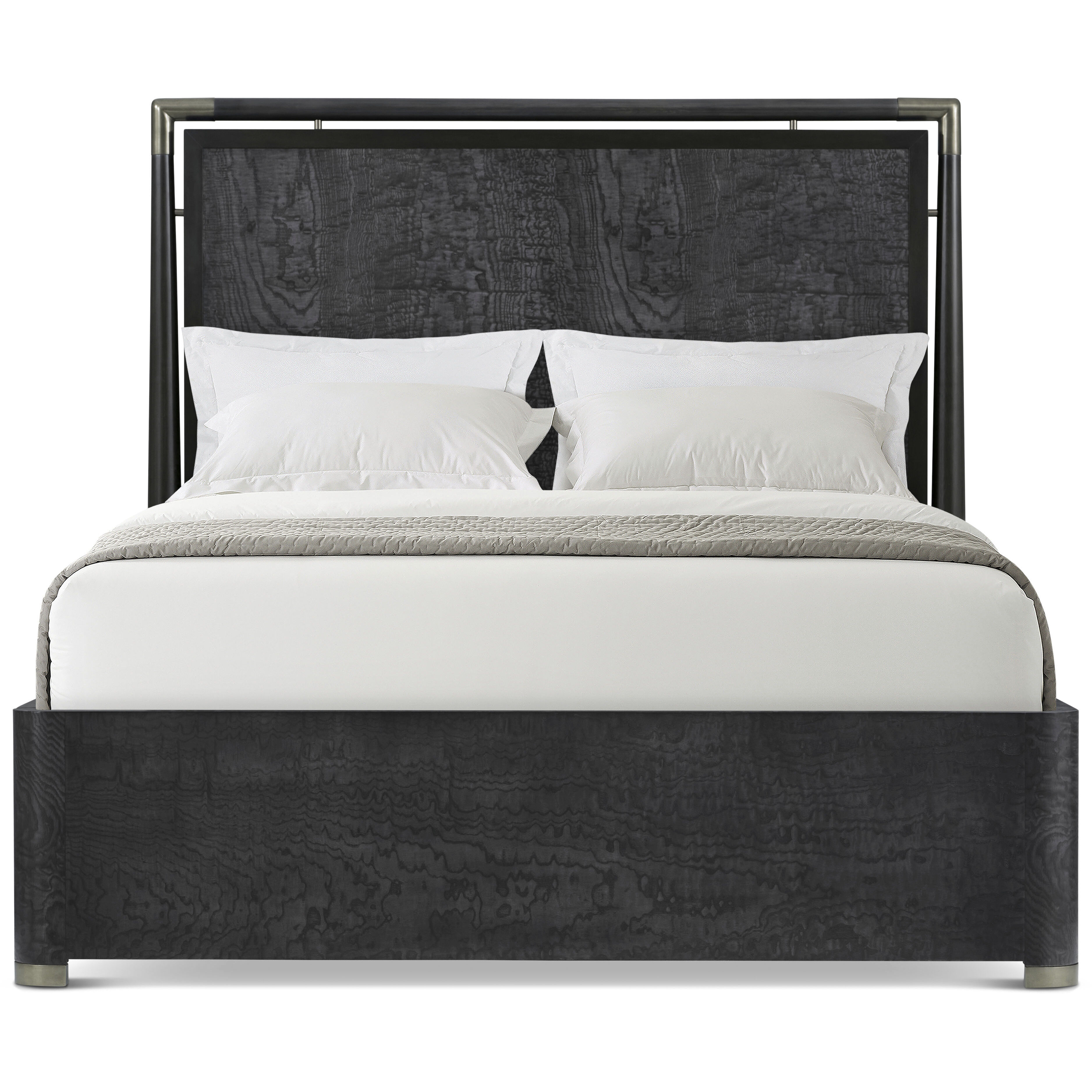 Kesden Silent Black US Queen Bed, Wooden