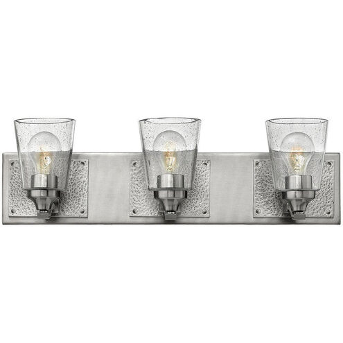 Jackson 3 Light 24 inch Brushed Nickel with Polished Antique Nickel Vanity Light Wall Light