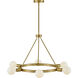 Orla LED 24 inch Lacquered Brass Chandelier Ceiling Light