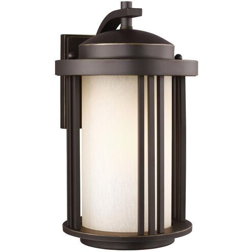 Crowell 1 Light 14.88 inch Antique Bronze Outdoor Wall Lantern, Medium