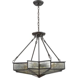 Decostar 4 Light 25 inch Oil Rubbed Bronze Chandelier Ceiling Light