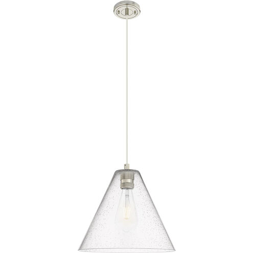 Downtown Urban Crown Point 1 Light 12 inch Polished Nickel Pendant Ceiling Light