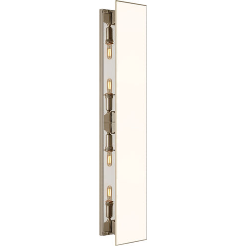 Thomas O'Brien Albertine 4 Light 6.5 inch Polished Nickel Sconce Wall Light in White Glass, Large