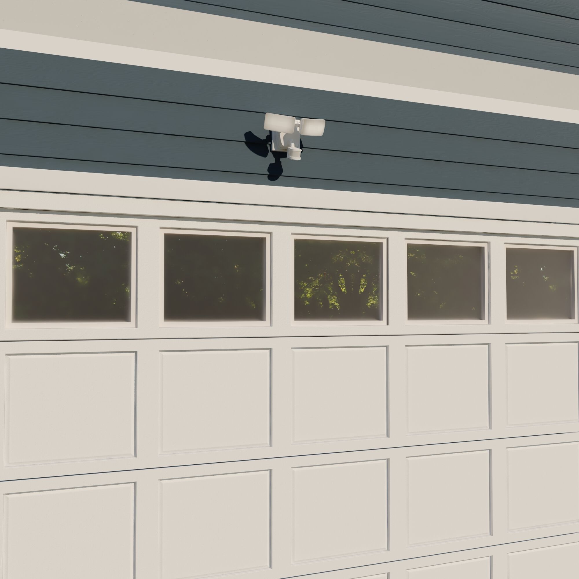 Zeta LED 8 inch White Outdoor Security