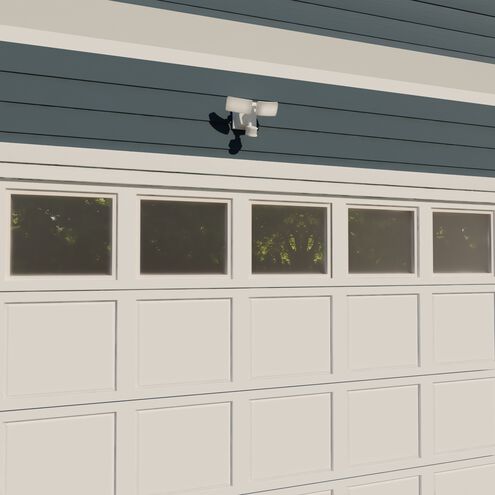 Zeta LED 8 inch White Outdoor Security