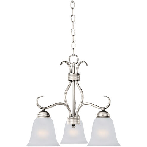 Basix 3 Light 19 inch Satin Nickel Mini Chandelier Ceiling Light