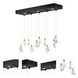 Pebble LED 35.5 inch Black and Polished Gold Linear Pendant Ceiling Light