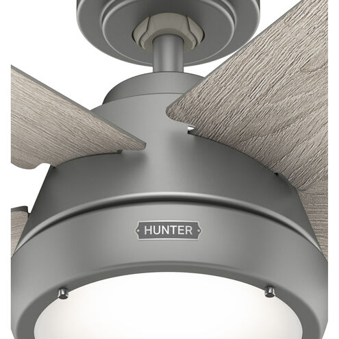 Burroughs 52 inch Matte Silver with Light Gray Oak Blades Ceiling Fan
