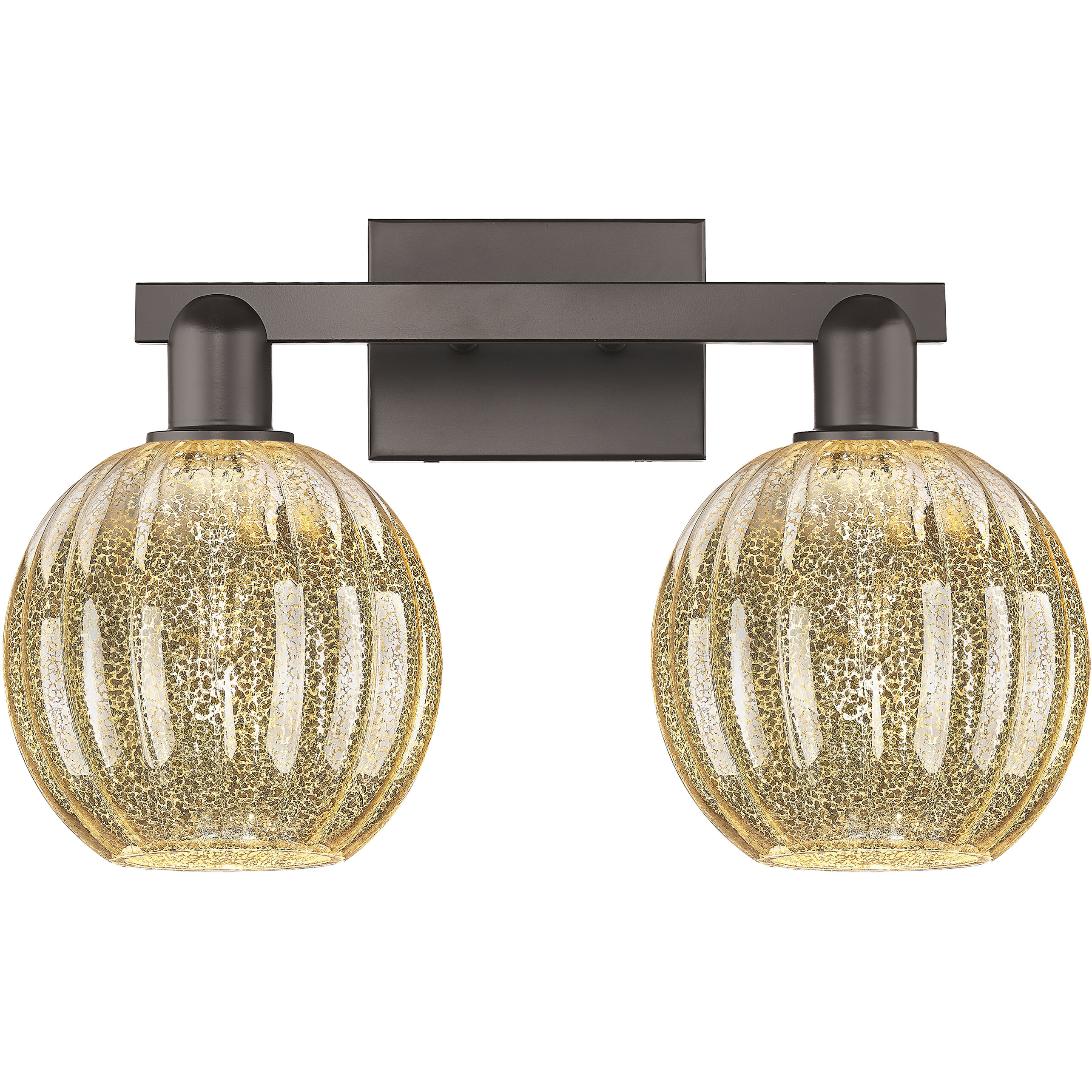 Preston 2 Light 16 inch Oil Rubbed Bronze Bath Vanity Light Wall Light in Mercury Glass